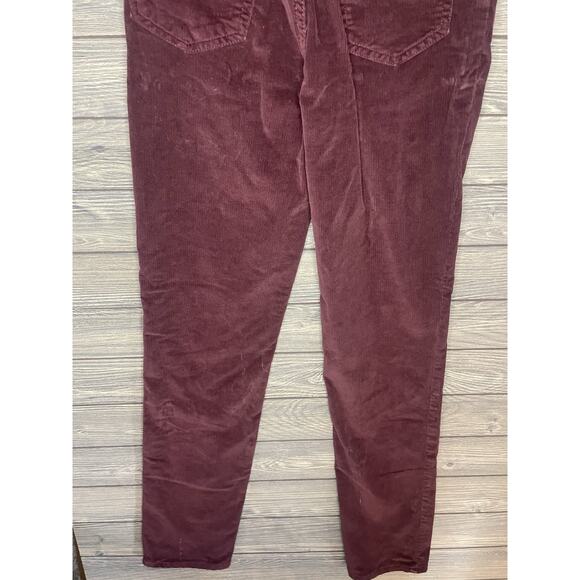 Levis 724 Womens Jeans Burgundy 26 x 32 High Rise Straight Corduroy Pants - Picture 7 of 9
